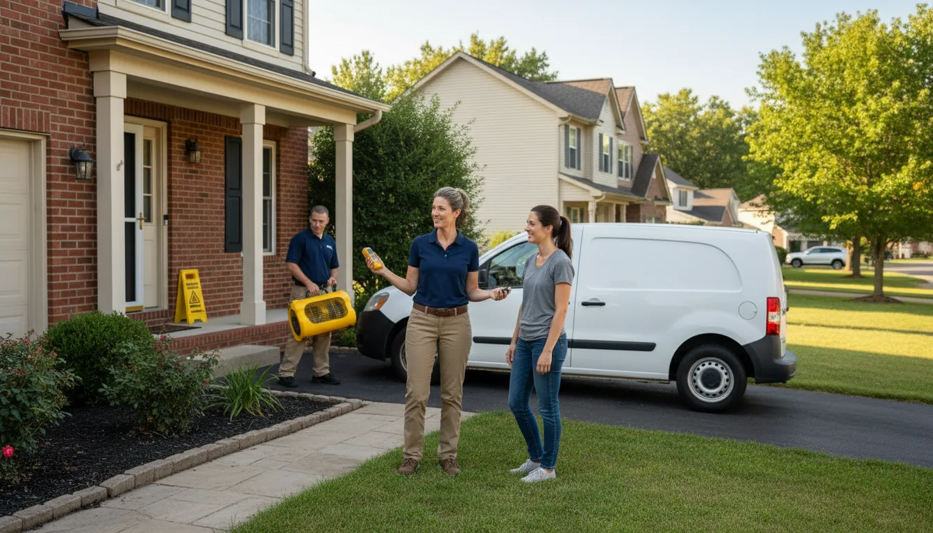 Residential water damage restoration in Dakota City, NE